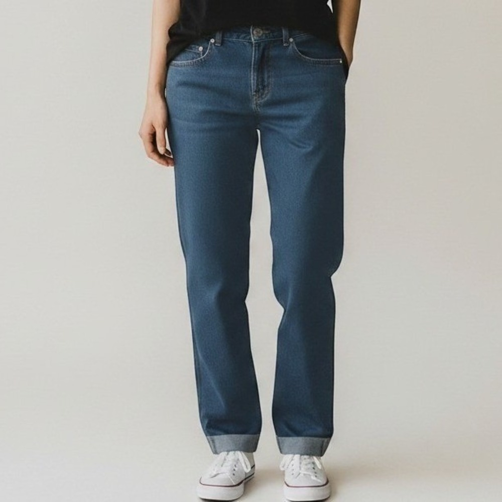 Levi's Womens Medium Wash Blue 505 Straight Leg Denim Jeans Size 12 - Picture 2 of 7